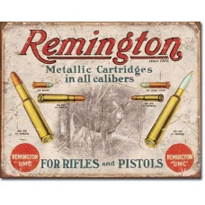 Remington For Rifles & Pistols Tin Sign